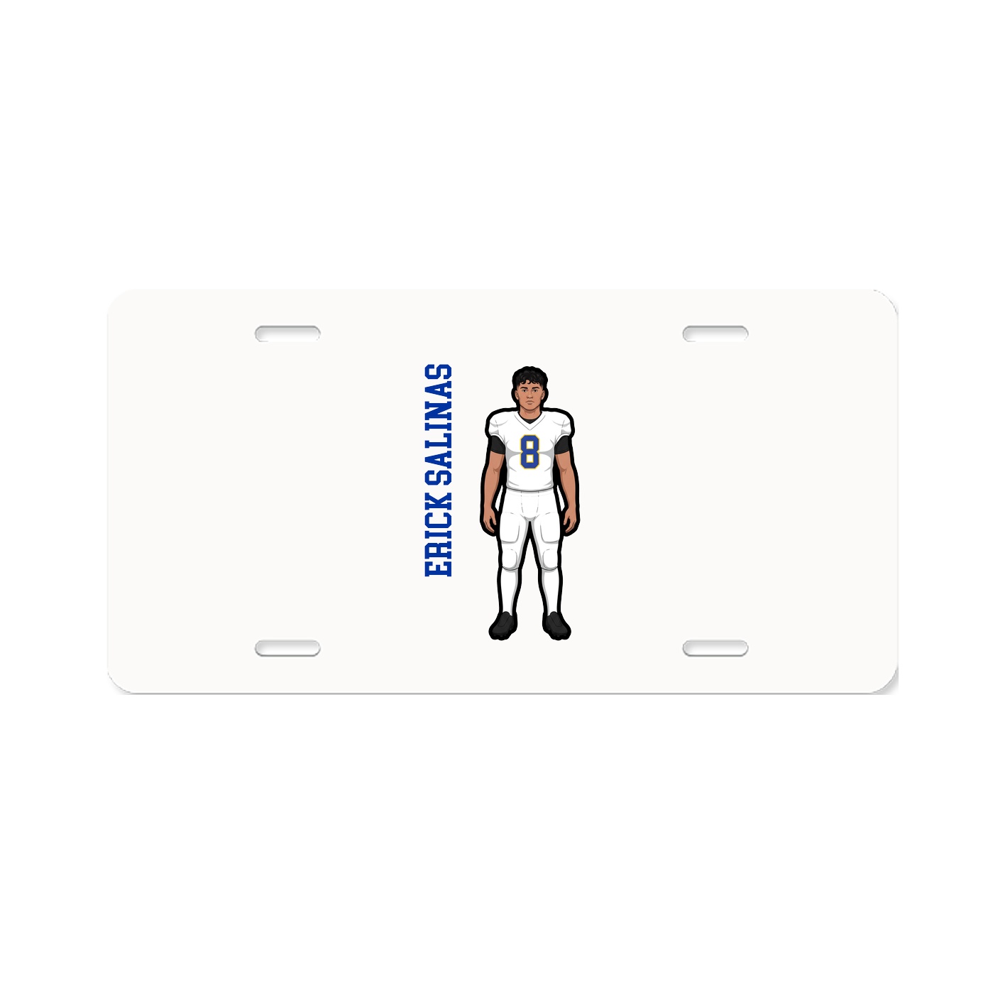 License Plate — Name Vertical in Classic