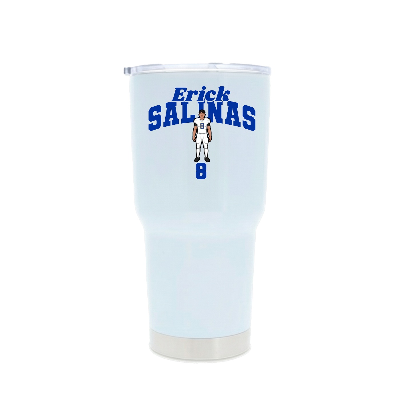 30oz Stainless Steel Tumbler — Signature Arch in White