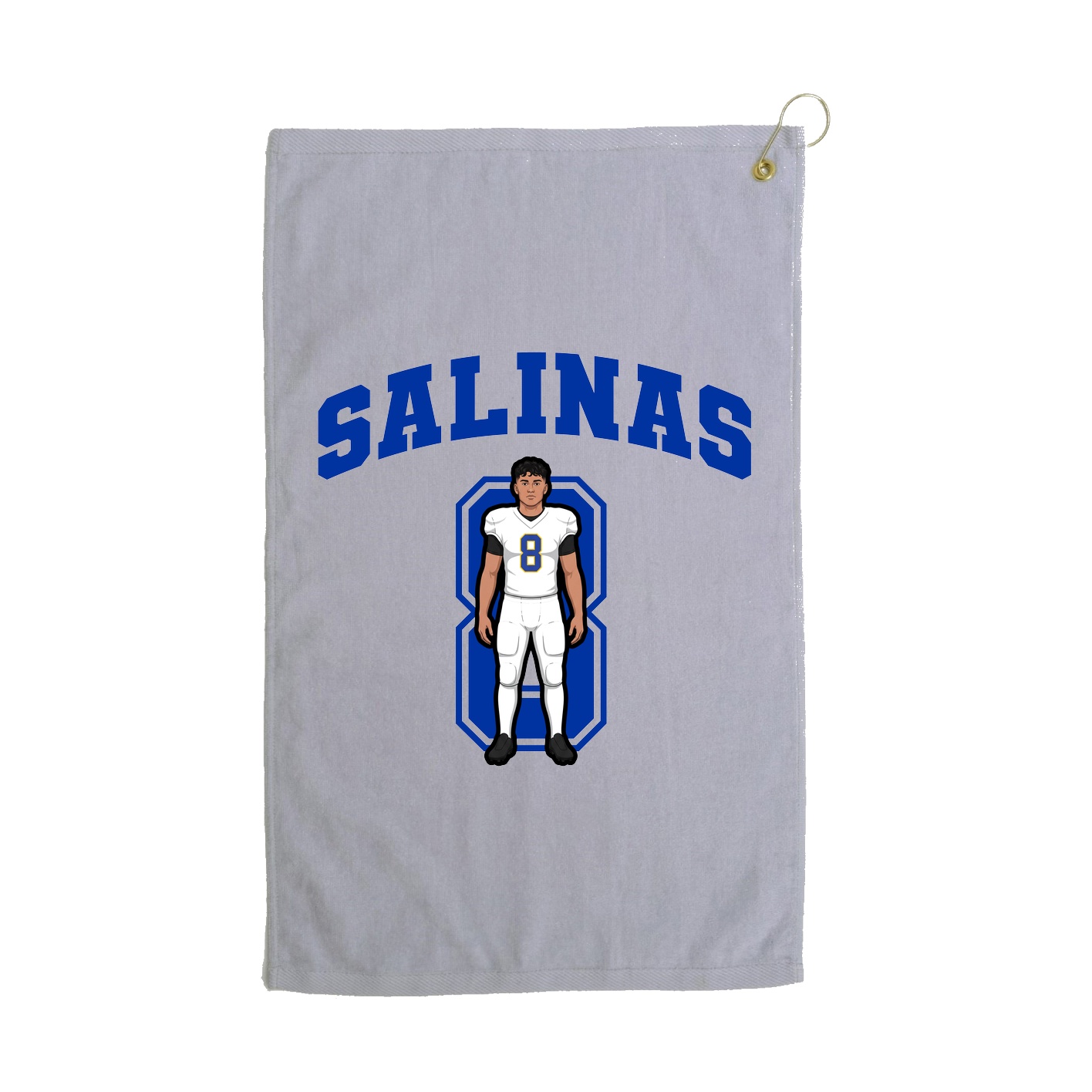 Golf Towel — Number in Grey