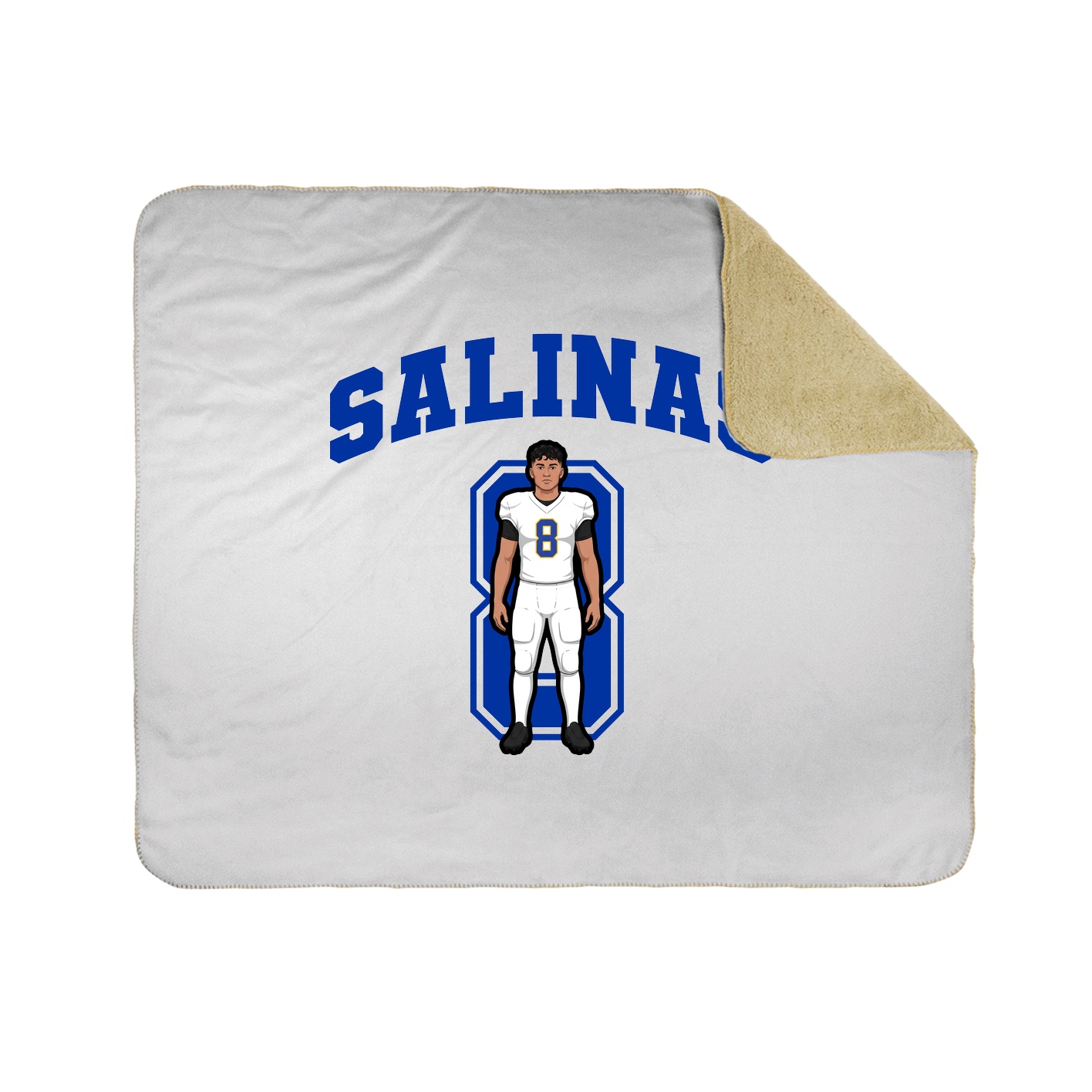 Throw Blanket — Number in White