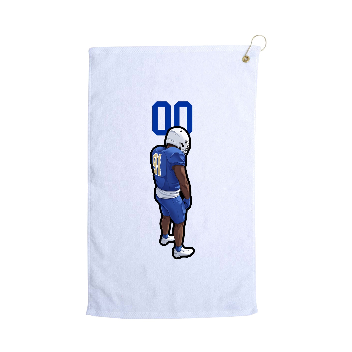 Golf Towel — Number Top in White