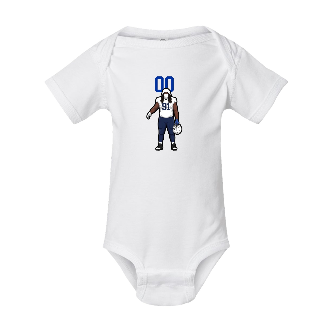 Baby Onesie — Number Top in White