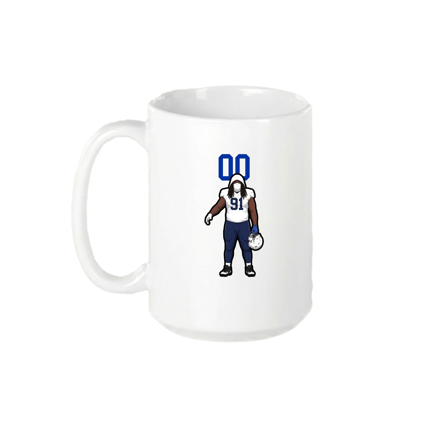 15oz Coffee Mug — Number Top in White
