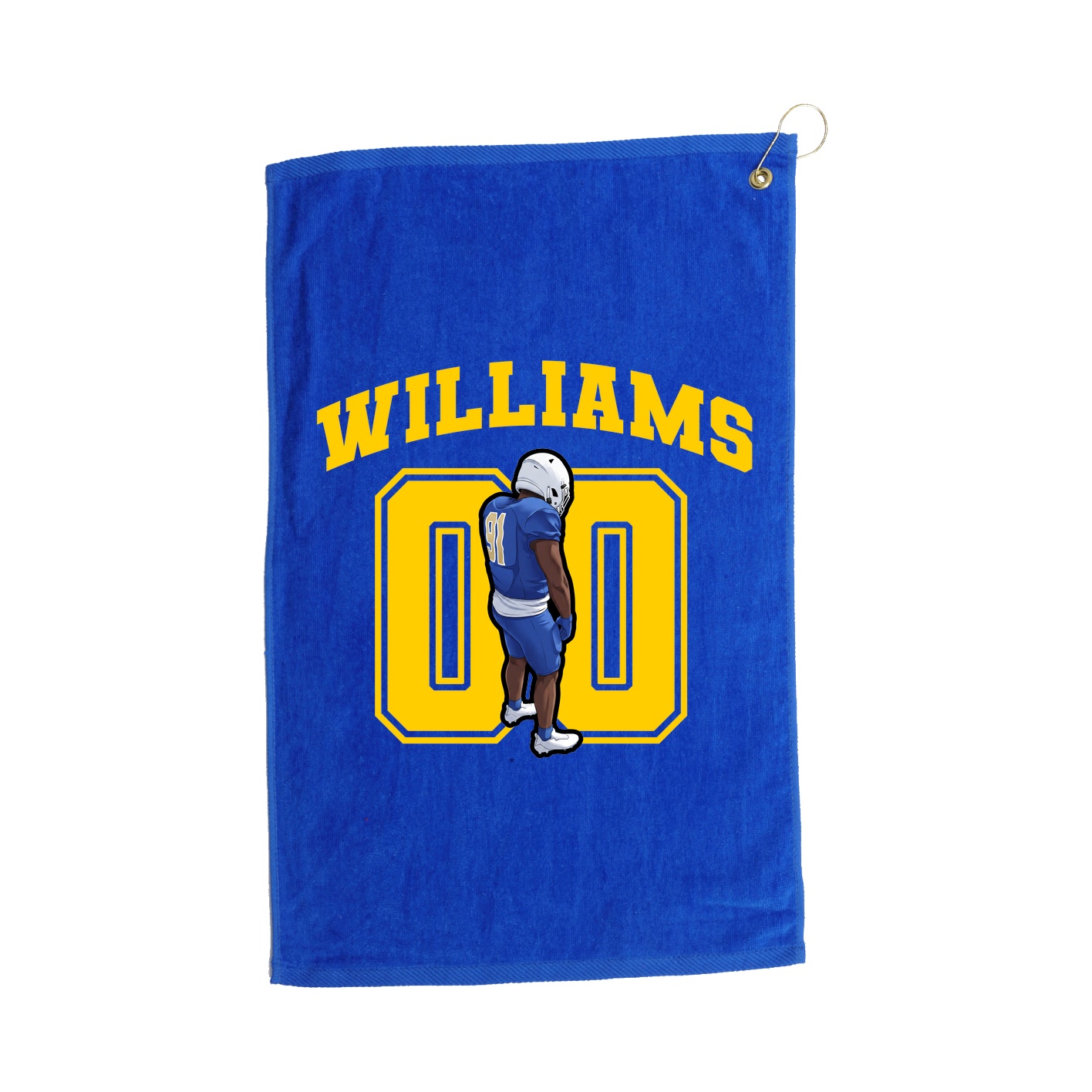 Golf Towel — Number in Royal
