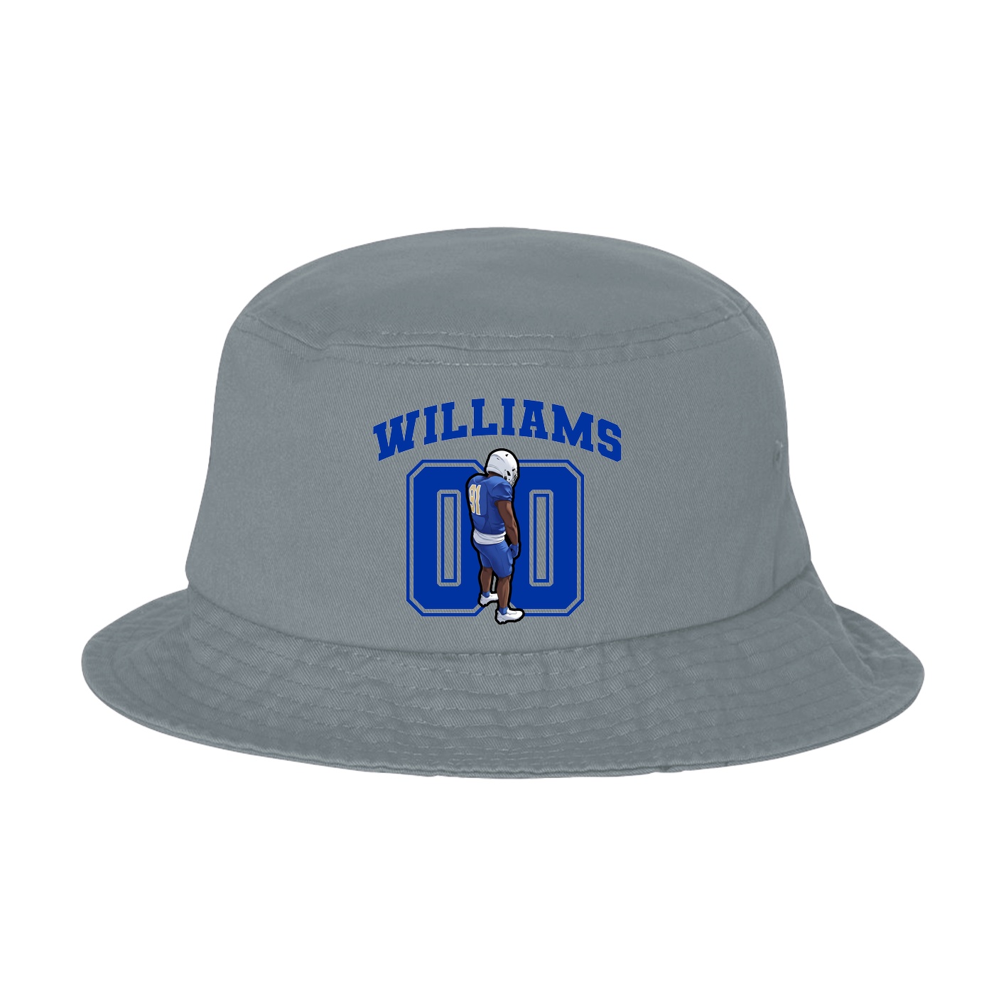 Bucket Cap — Number in Grey