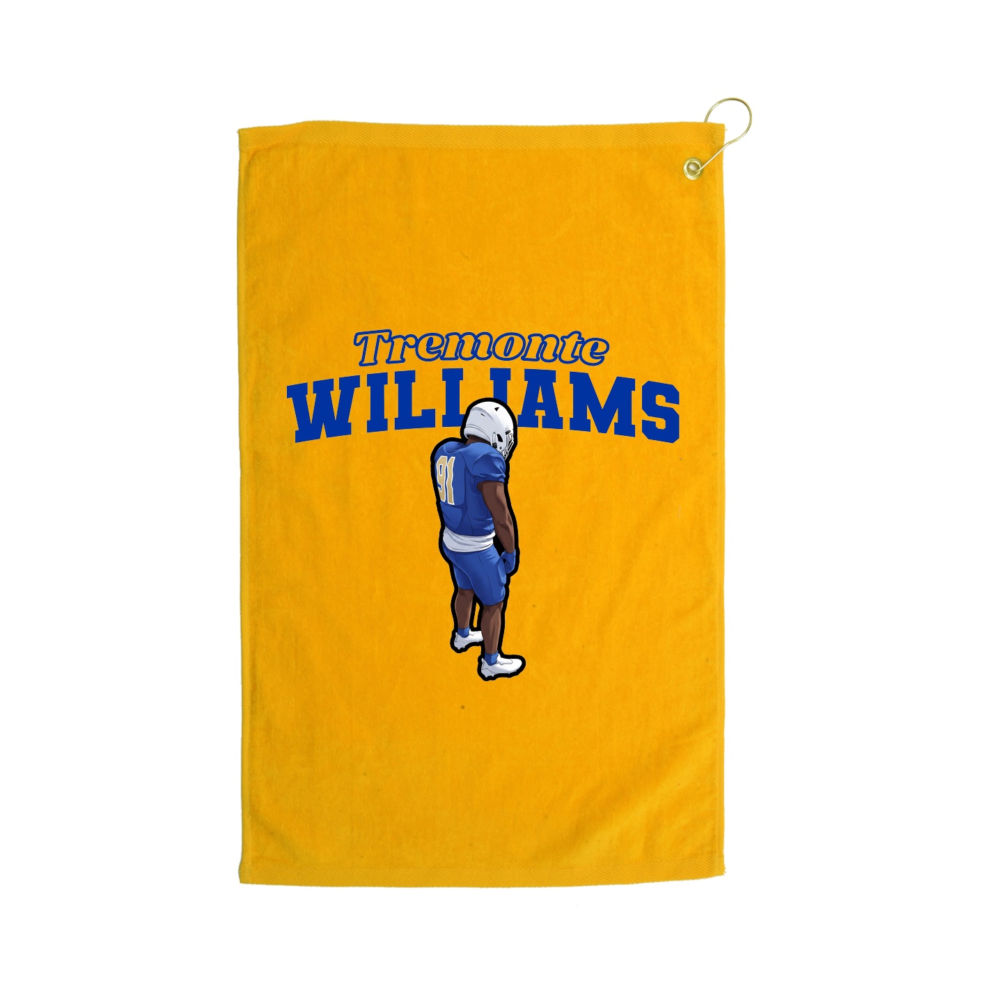 Golf Towel — Name Arch in Gold