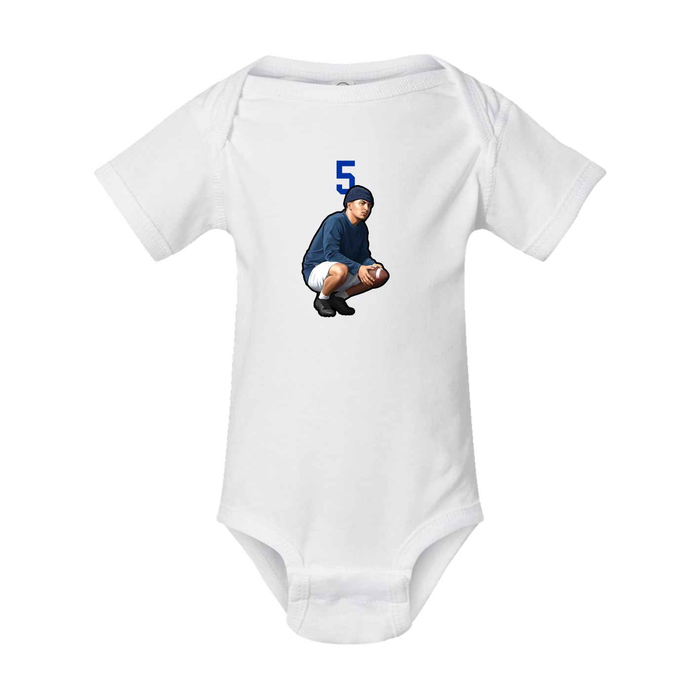 Baby Onesie — Number Top in White