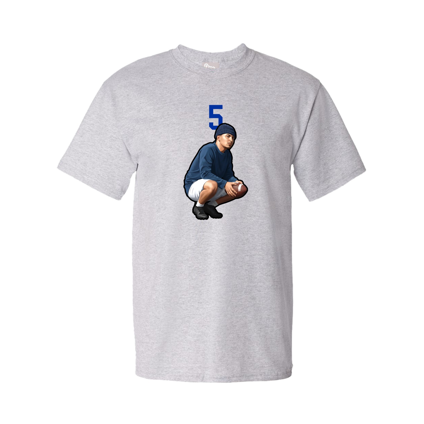 Youth Tee — Number Top in Grey