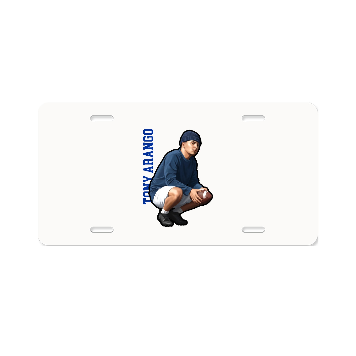 License Plate — Name Vertical in Classic