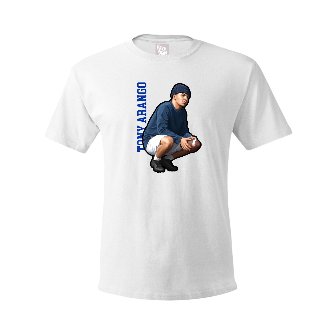 Tee — Name Vertical in White