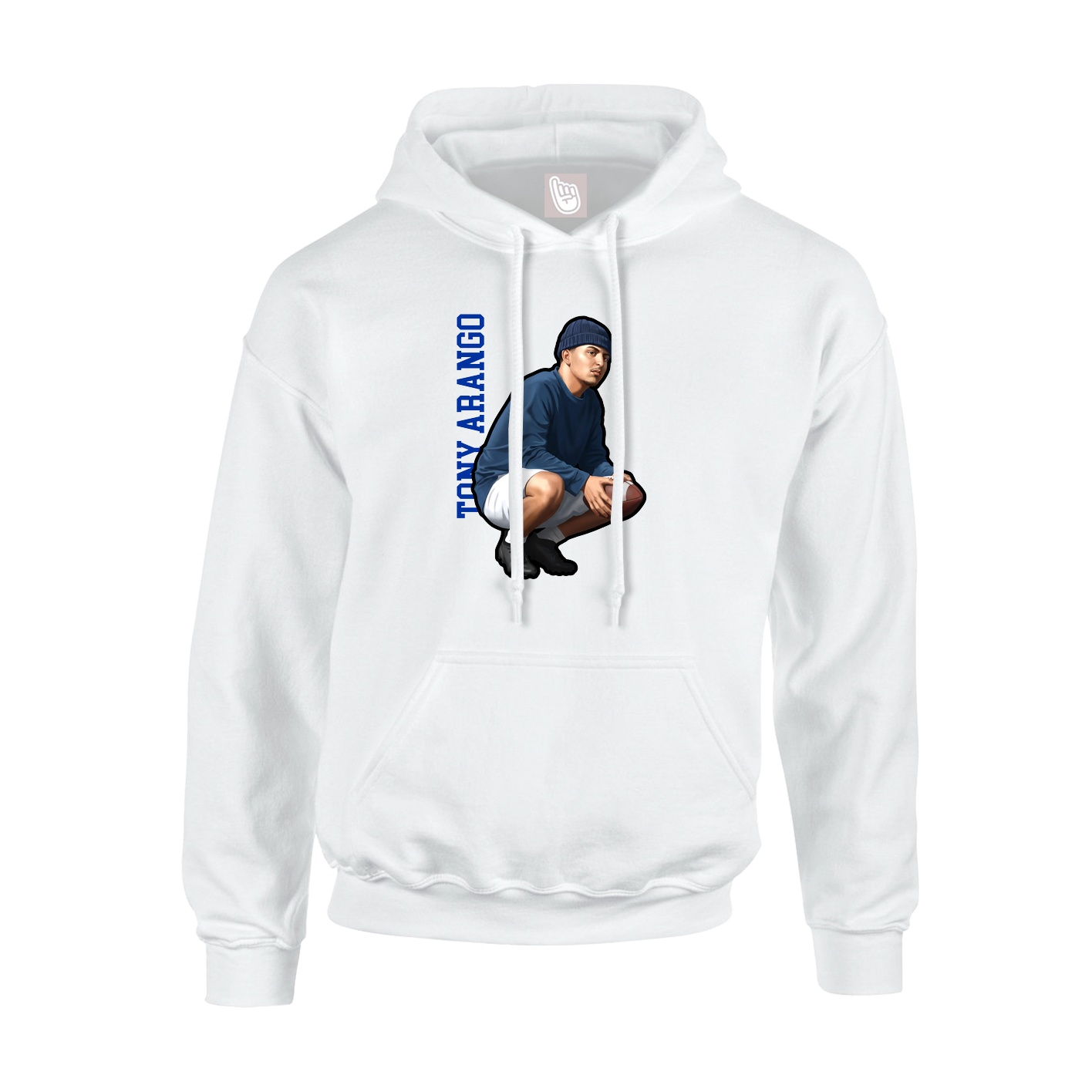 Hoodie — Name Vertical in White