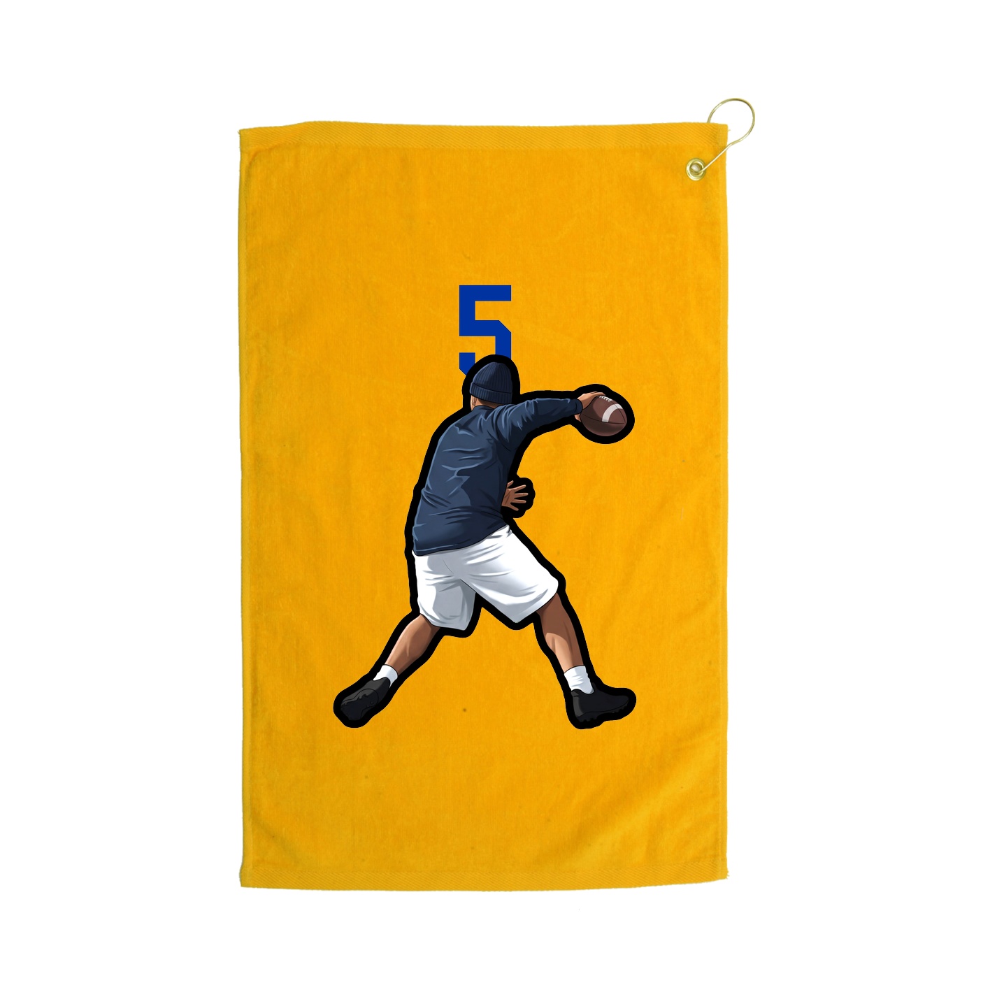 Golf Towel — Number Top in Gold