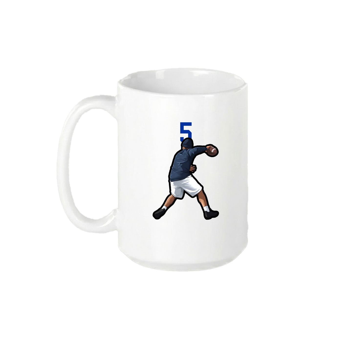 15oz Coffee Mug — Number Top in White