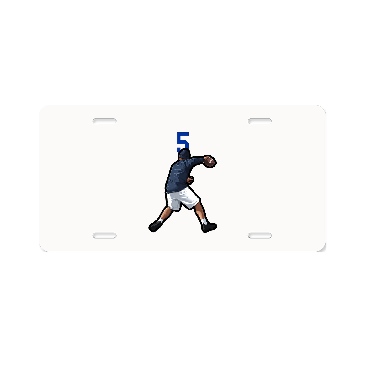 License Plate — Number Top in Classic