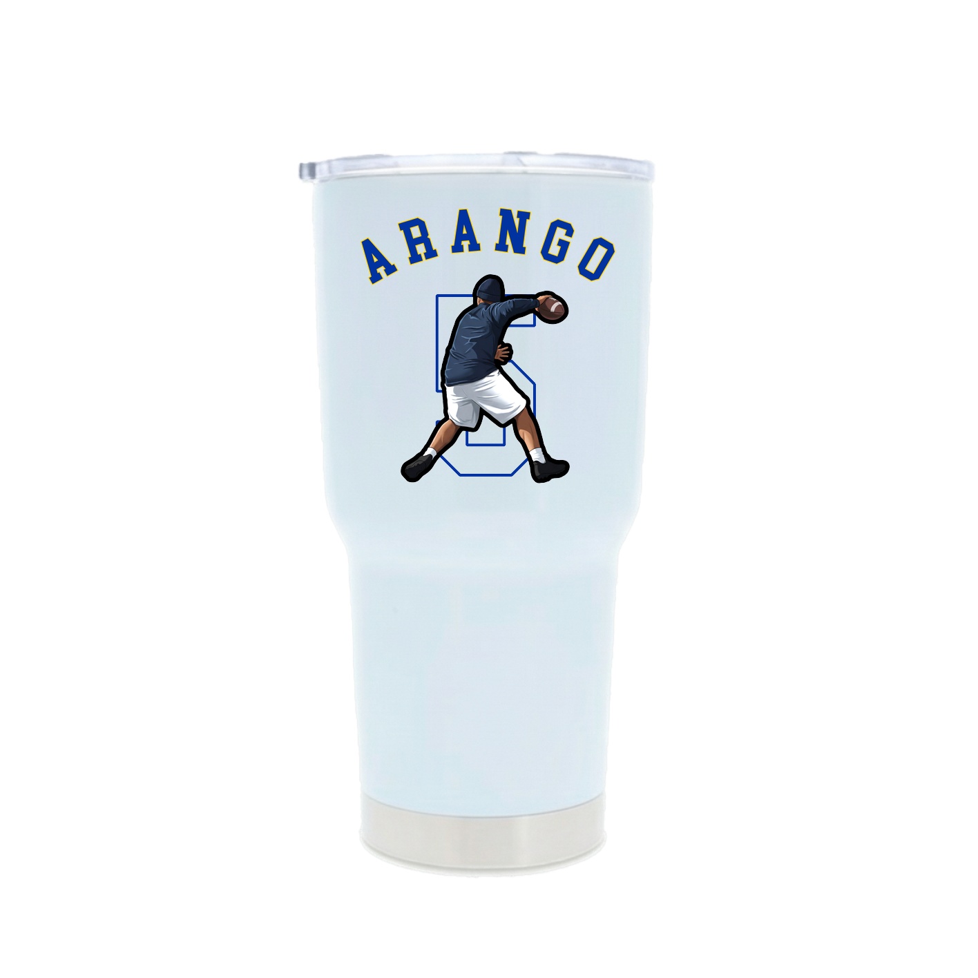 30oz Stainless Steel Tumbler — Shirsey Arch in White