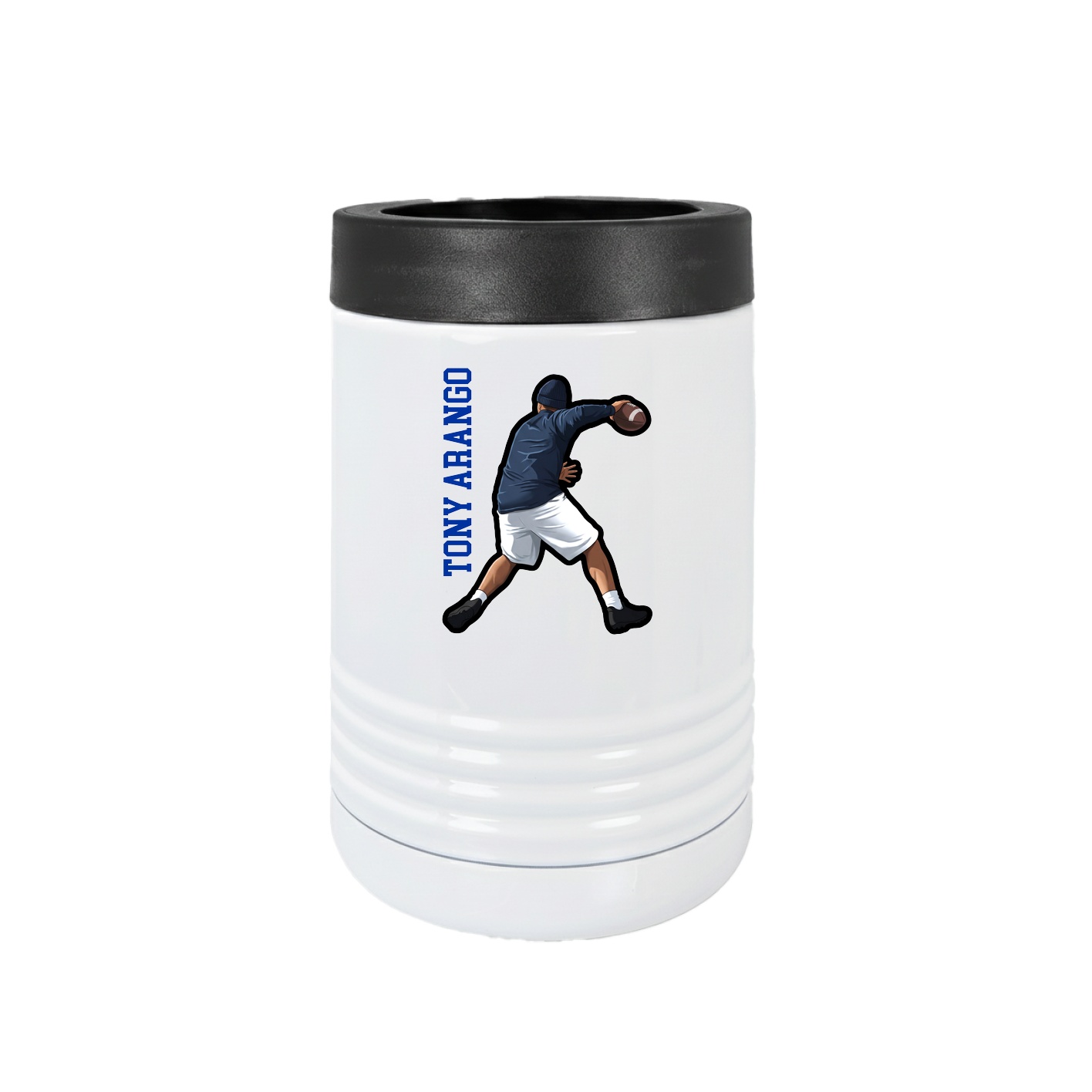 Beverage Holder — Name Vertical in White