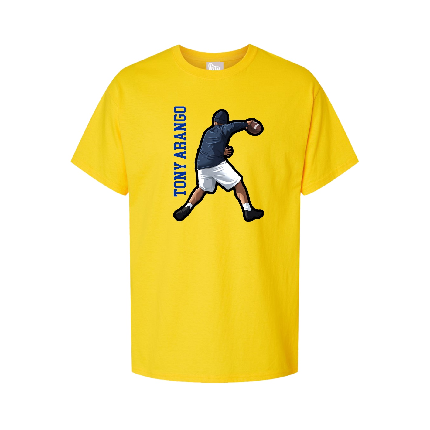 Youth Tee — Name Vertical in Gold