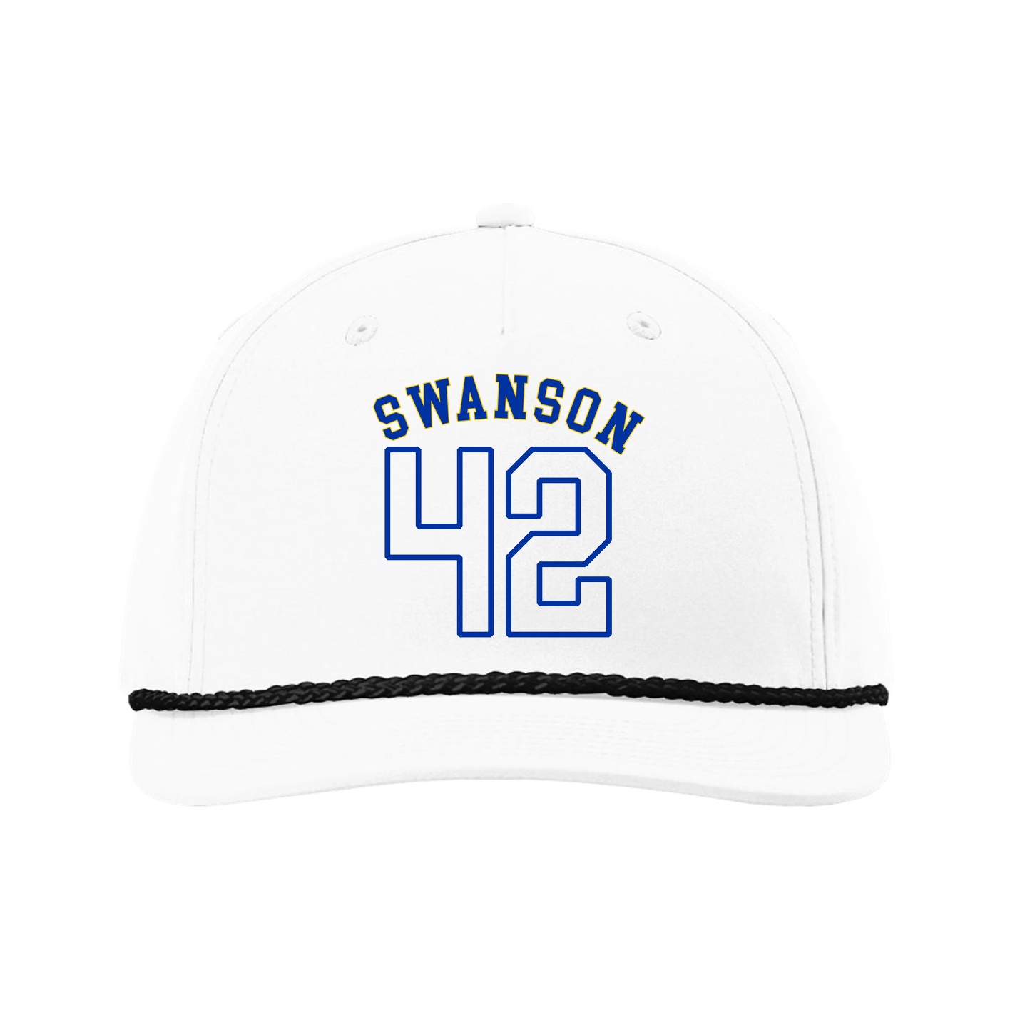 Five-Panel Classic Rope Cap — Shirsey Arch in White