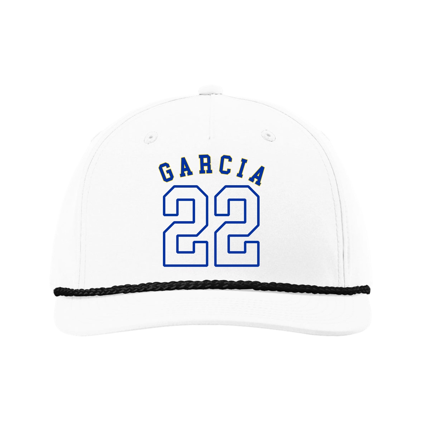 Five-Panel Classic Rope Cap — Shirsey Arch in White