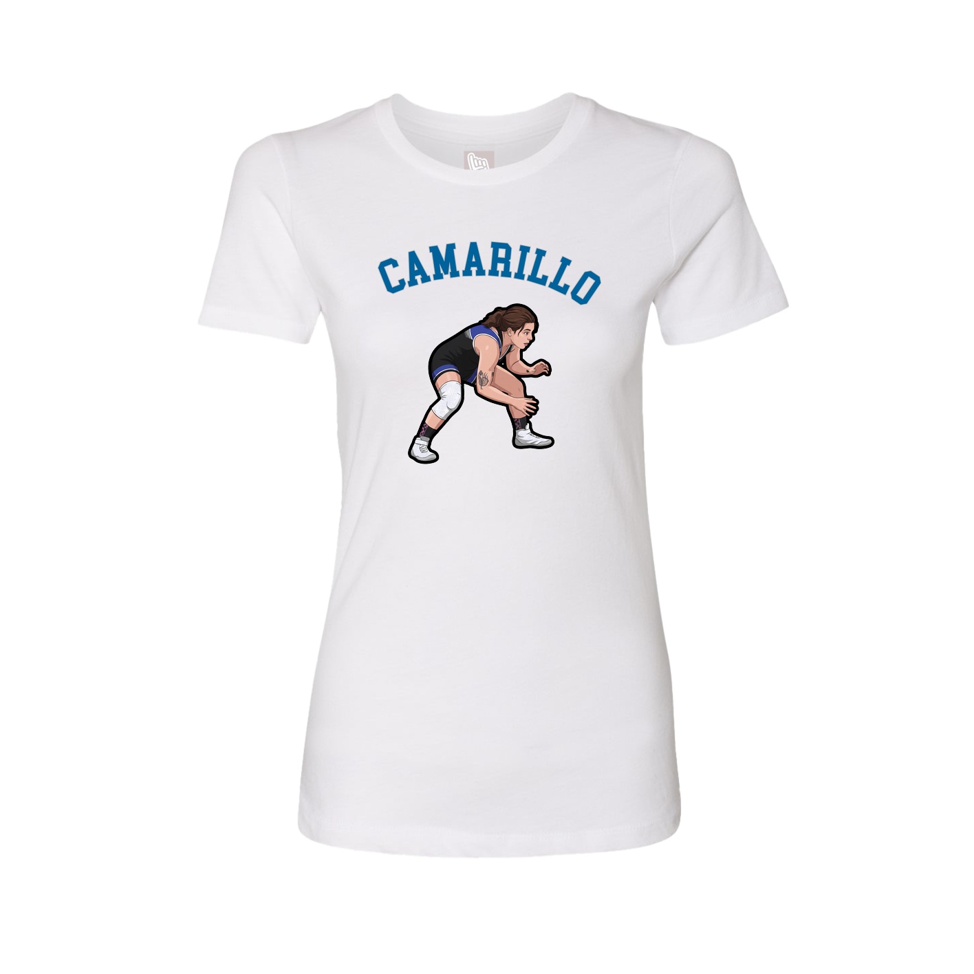 Fitted Women's Tee — Shirsey Arch in White