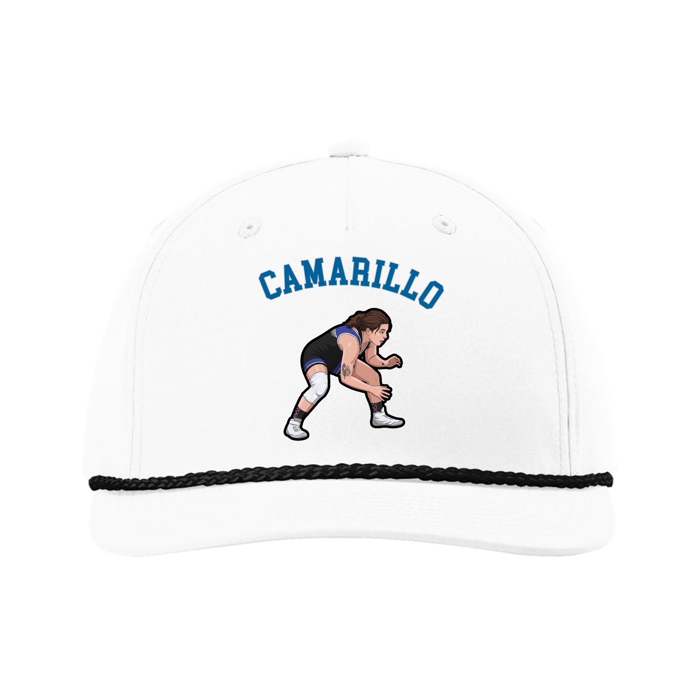Five-Panel Classic Rope Cap — Shirsey Arch in White
