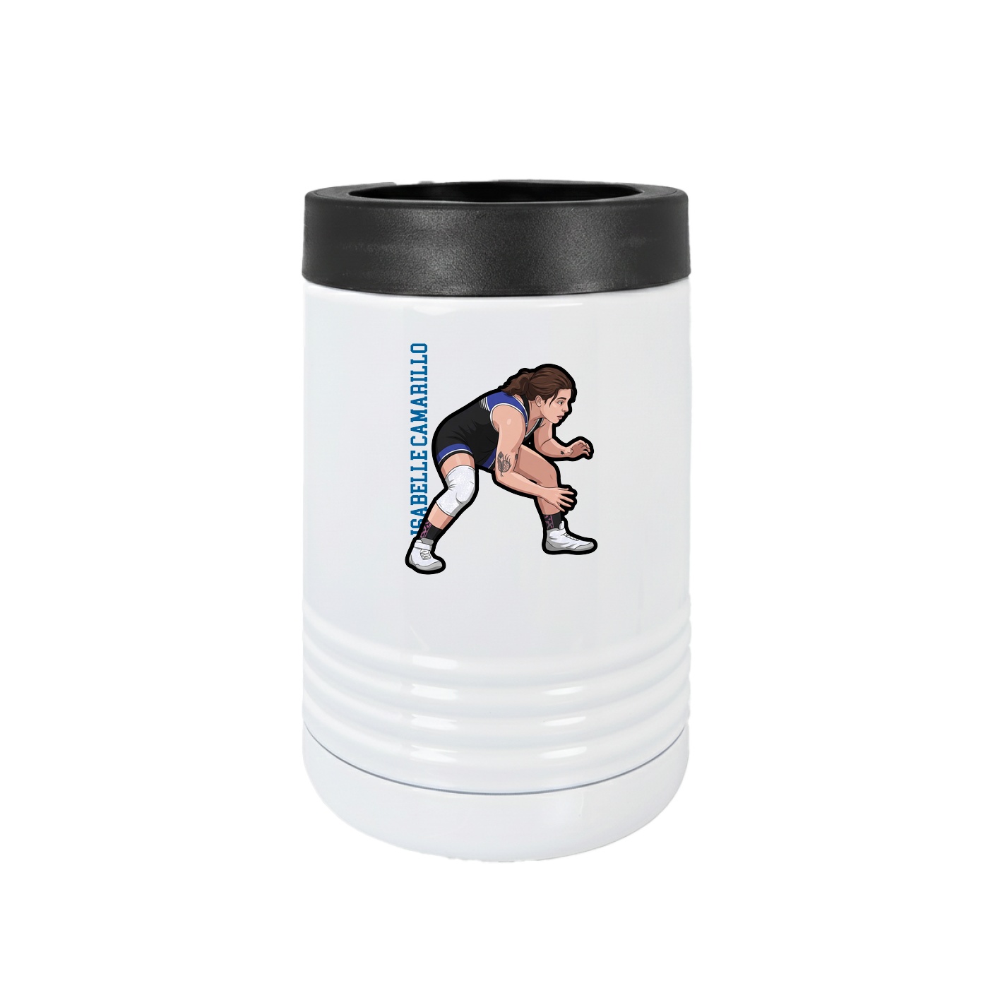 Beverage Holder — Name Vertical in White