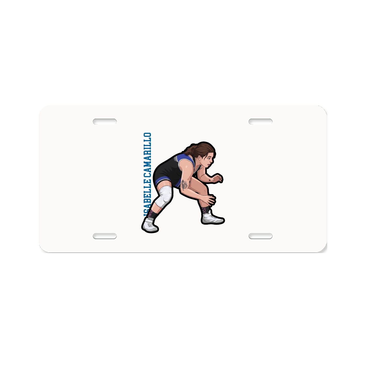 License Plate — Name Vertical in Classic