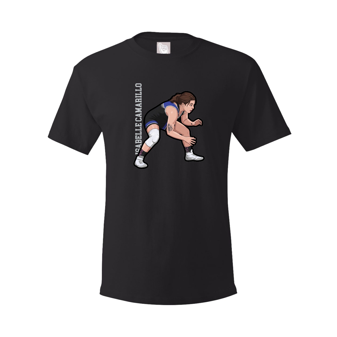 Youth Tee — Name Vertical in Black