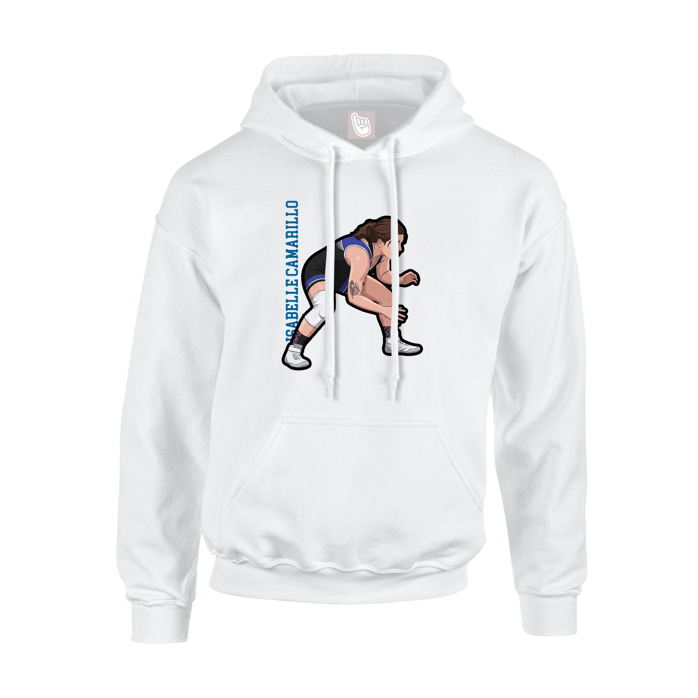 Hoodie — Name Vertical in White