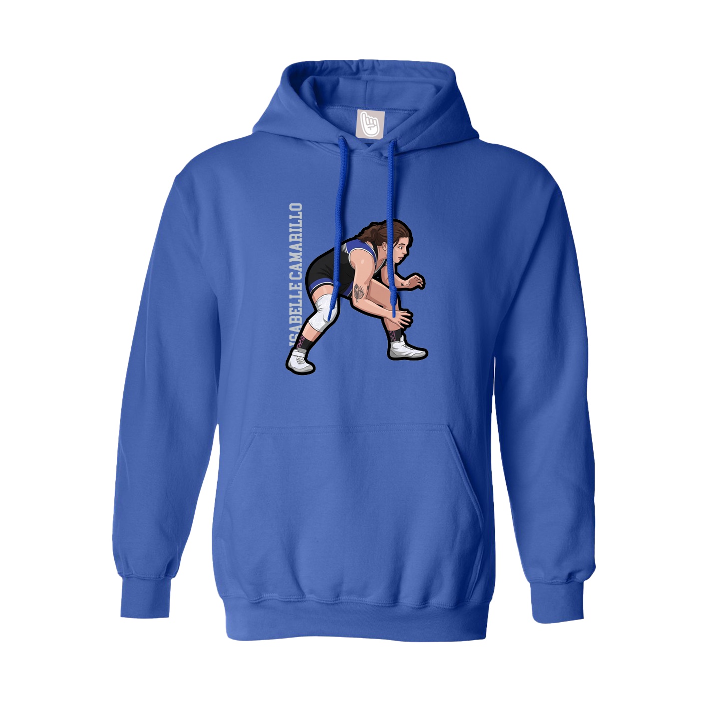 Youth Hoodie — Name Vertical in Royal