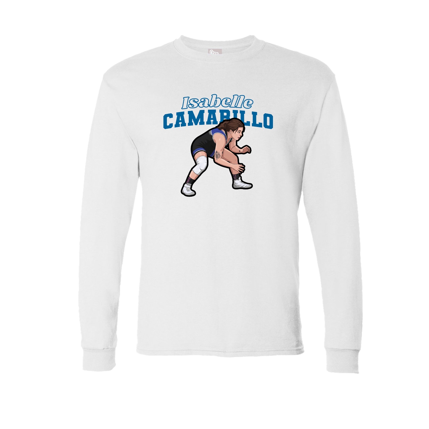 Long Sleeve Tee — Name Arch in White