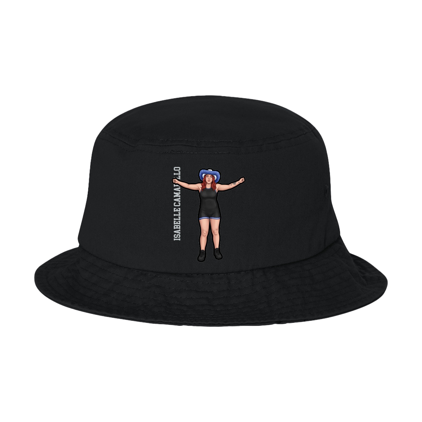 Bucket Cap — Name Vertical in Black