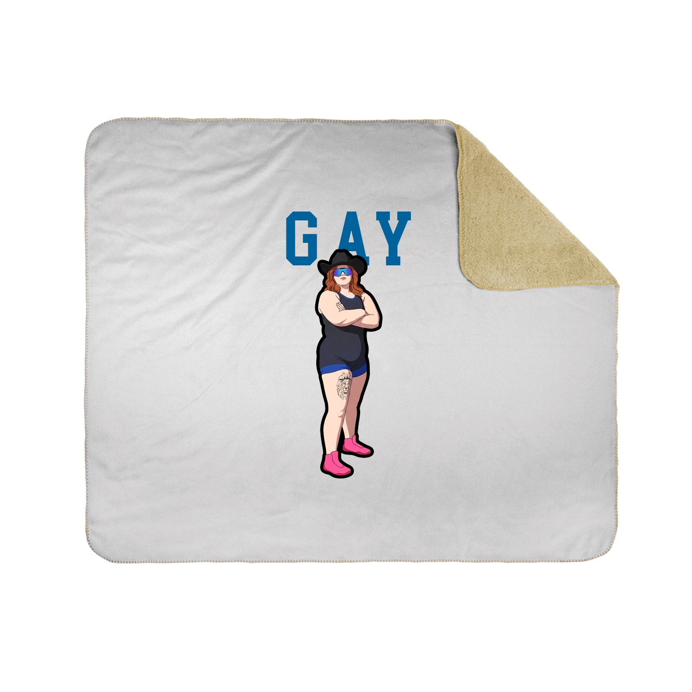 Throw Blanket — Shirsey in White