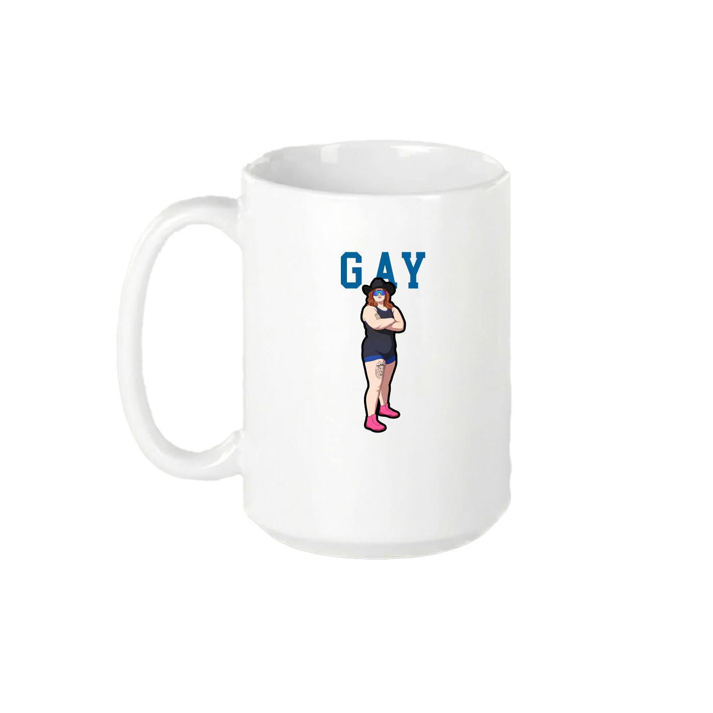 15oz Coffee Mug — Shirsey in White