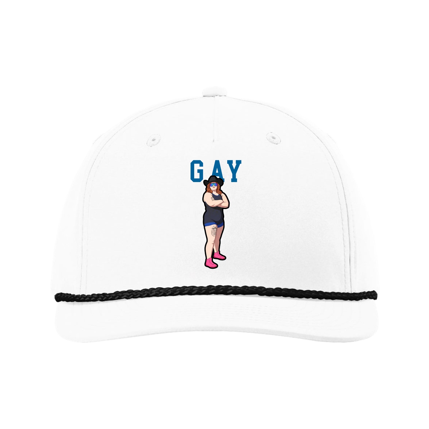 Five-Panel Classic Rope Cap — Shirsey in White