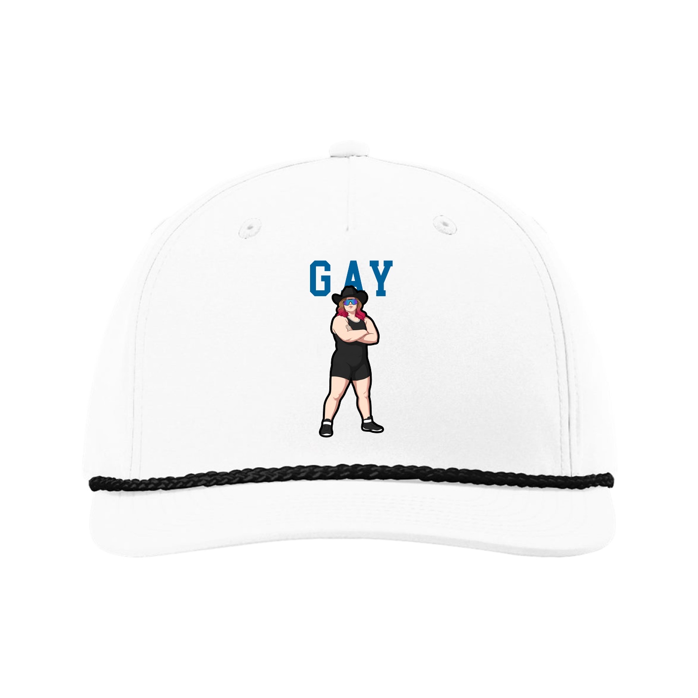 Five-Panel Classic Rope Cap — Shirsey in White