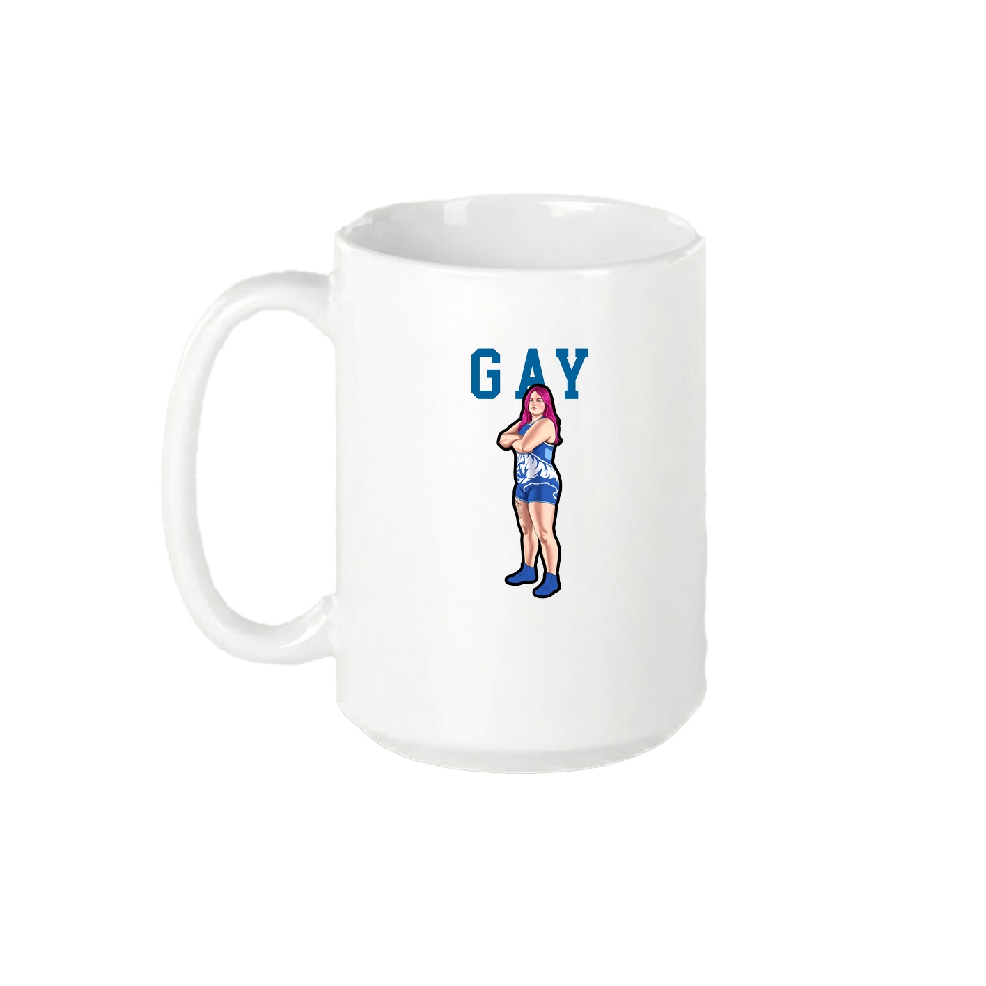 15oz Coffee Mug — Shirsey in White