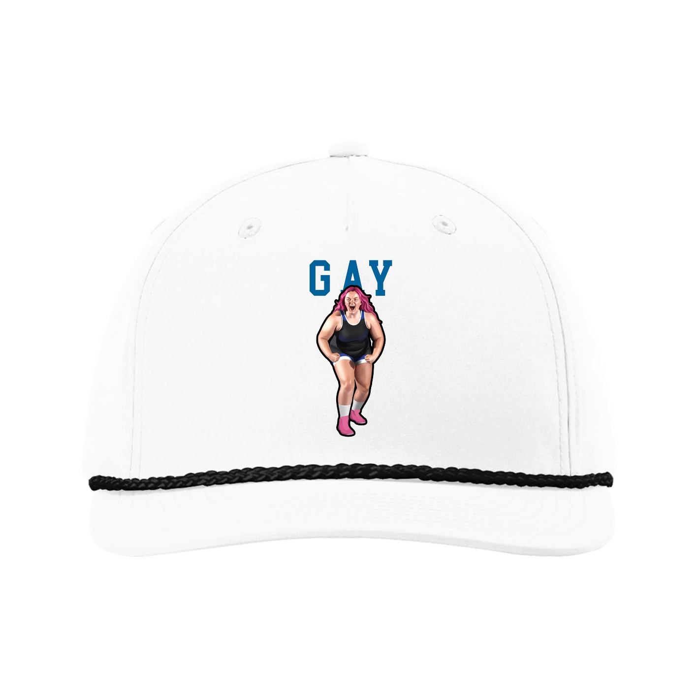 Five-Panel Classic Rope Cap — Shirsey in White