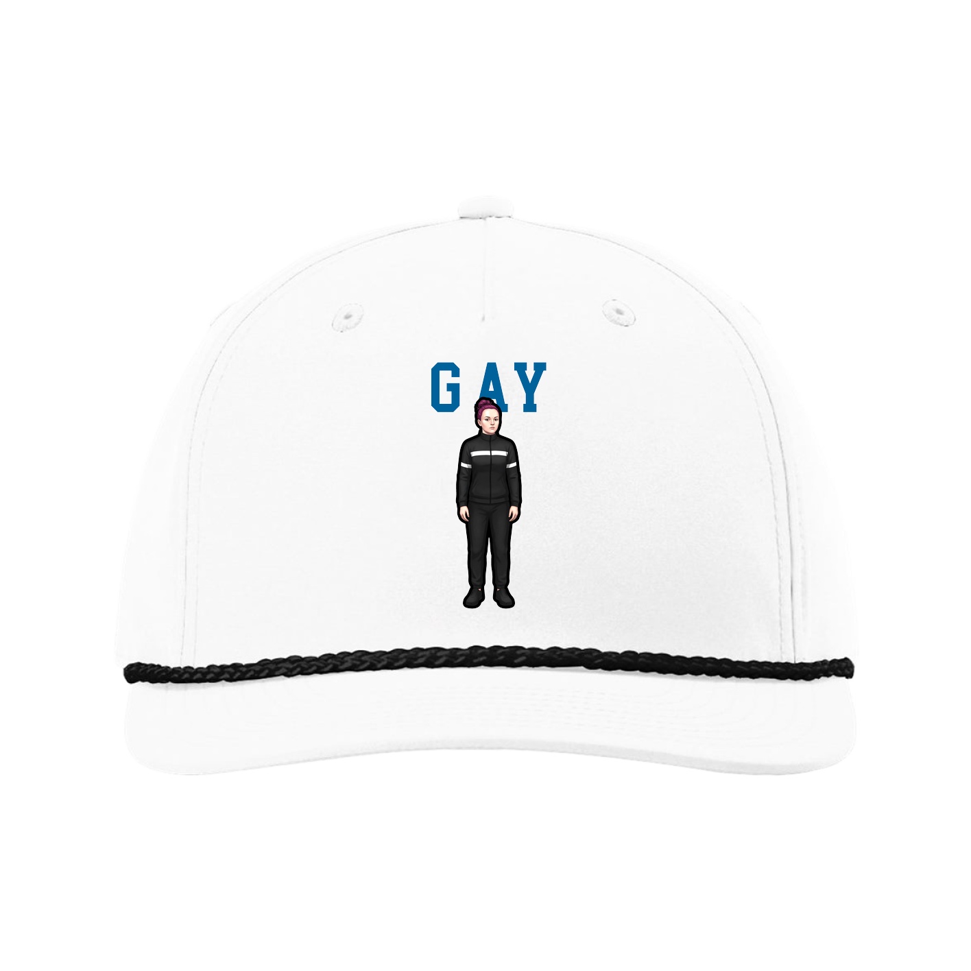 Five-Panel Classic Rope Cap — Shirsey in White