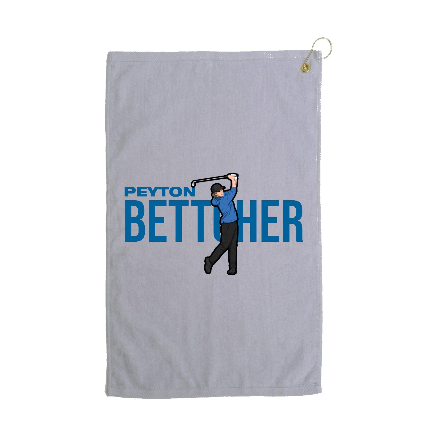 Golf Towel — Player Name in Grey