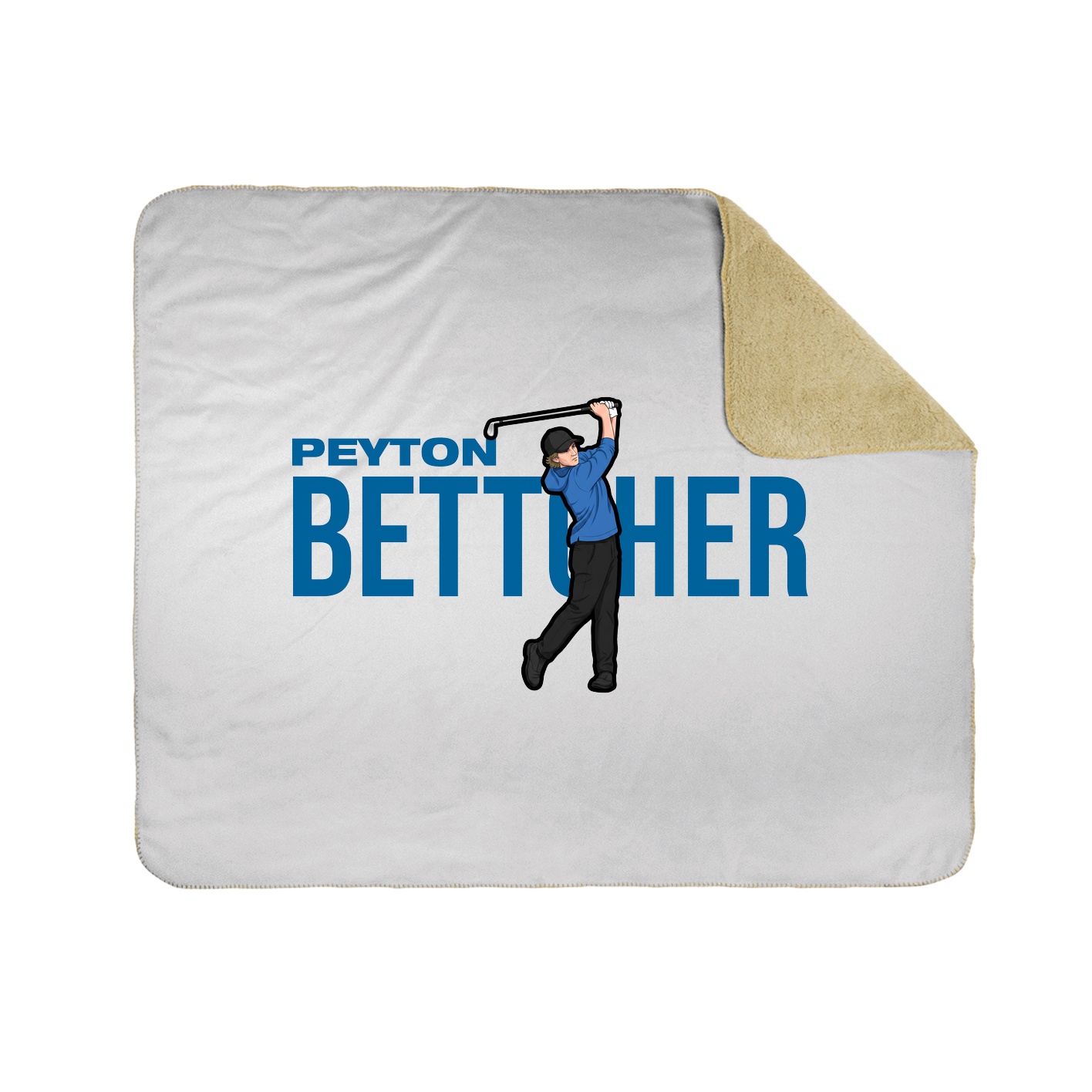 Throw Blanket — Player Name in White