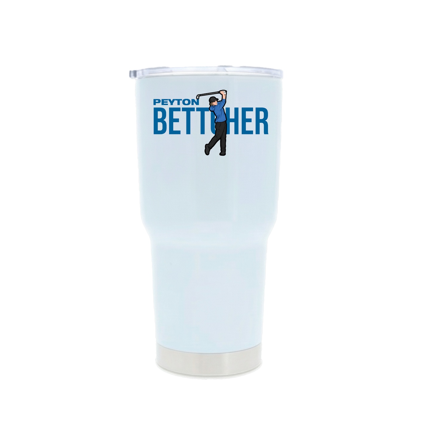 30oz Stainless Steel Tumbler — Player Name in White