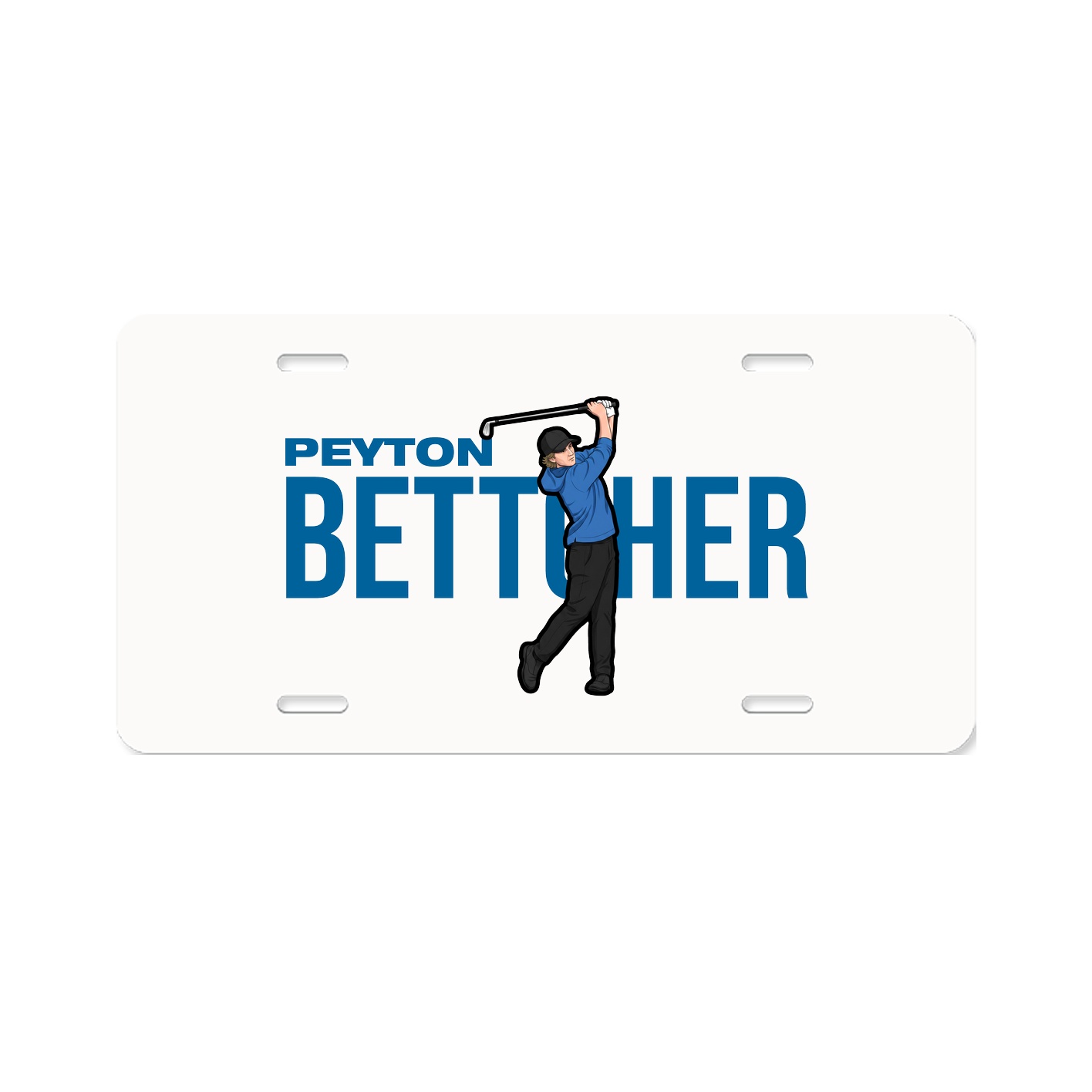 License Plate — Player Name in Classic