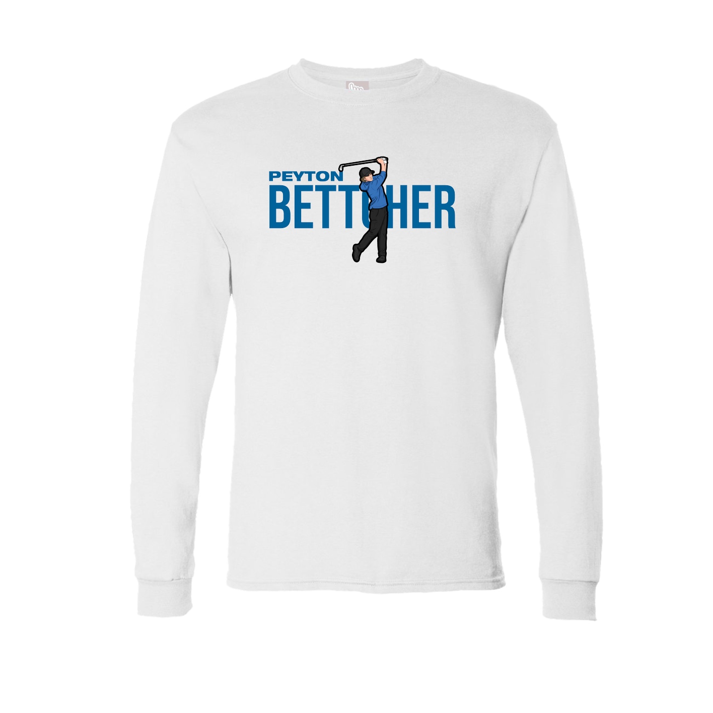 Long Sleeve Tee — Player Name in White