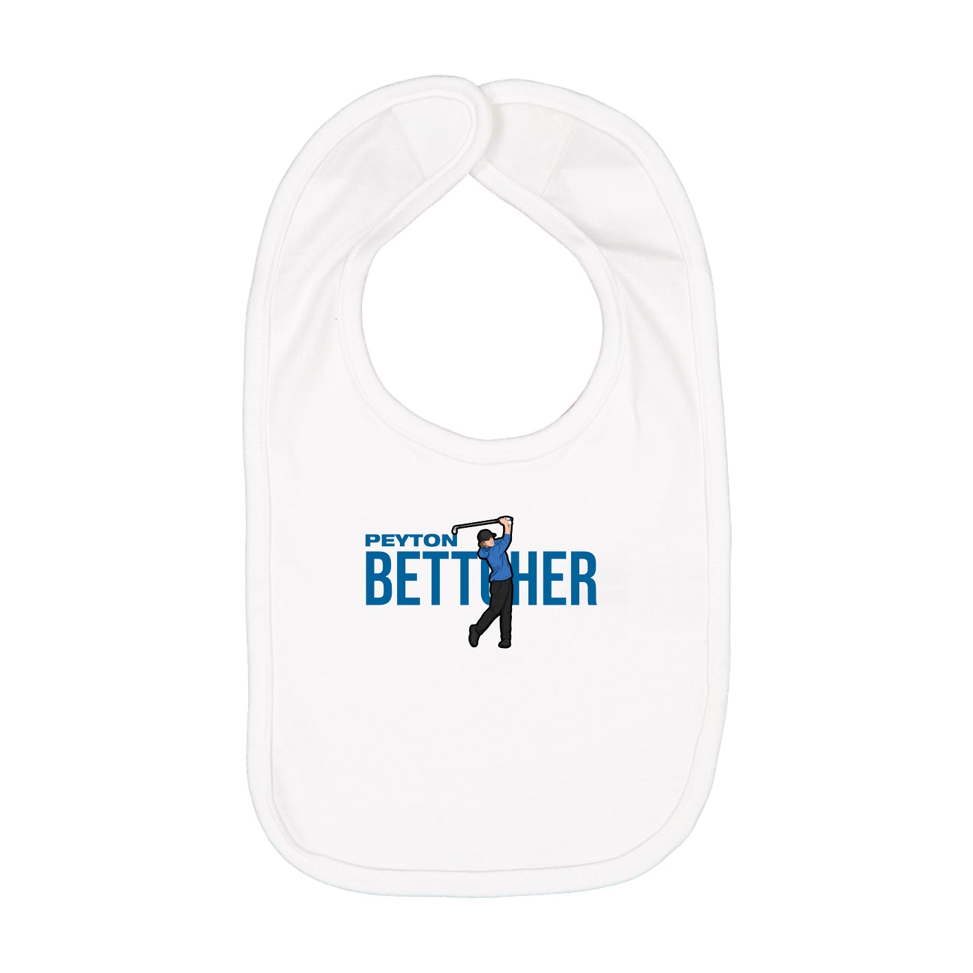 Infant Bib — Player Name in White
