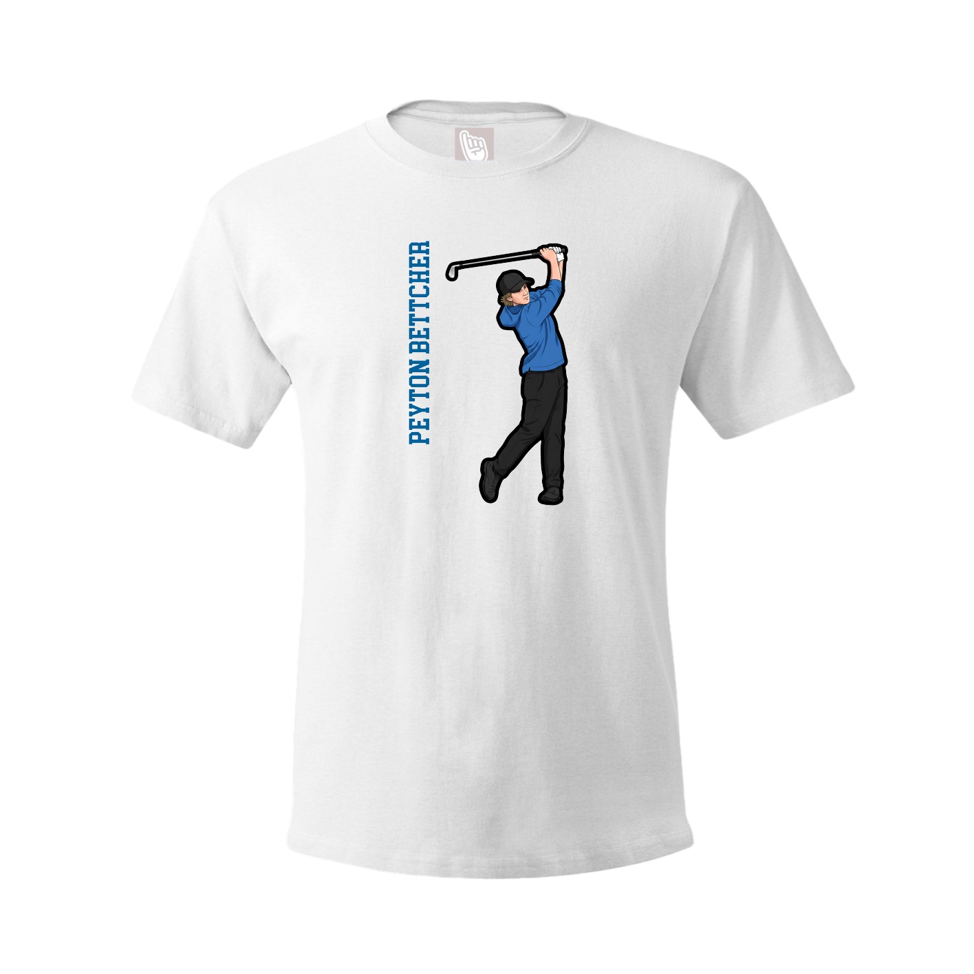 Tee — Name Vertical in White