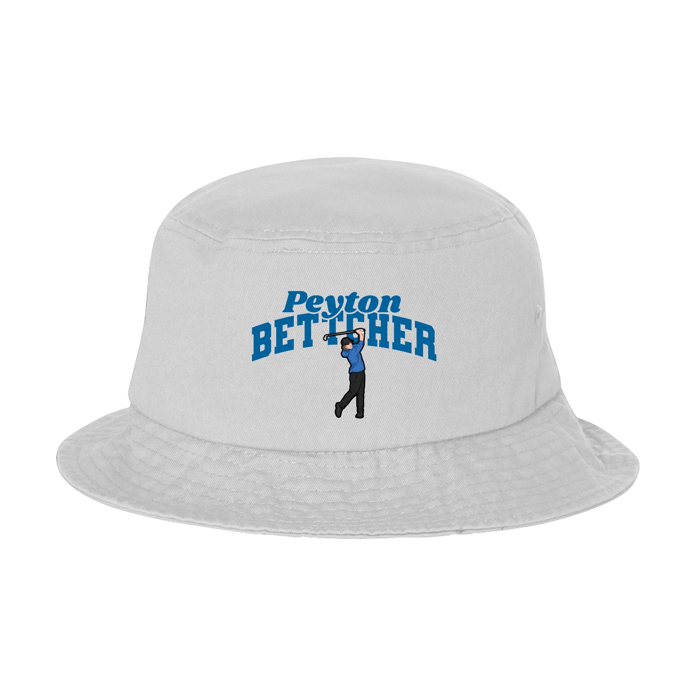 Bucket Cap — Signature Arch in White