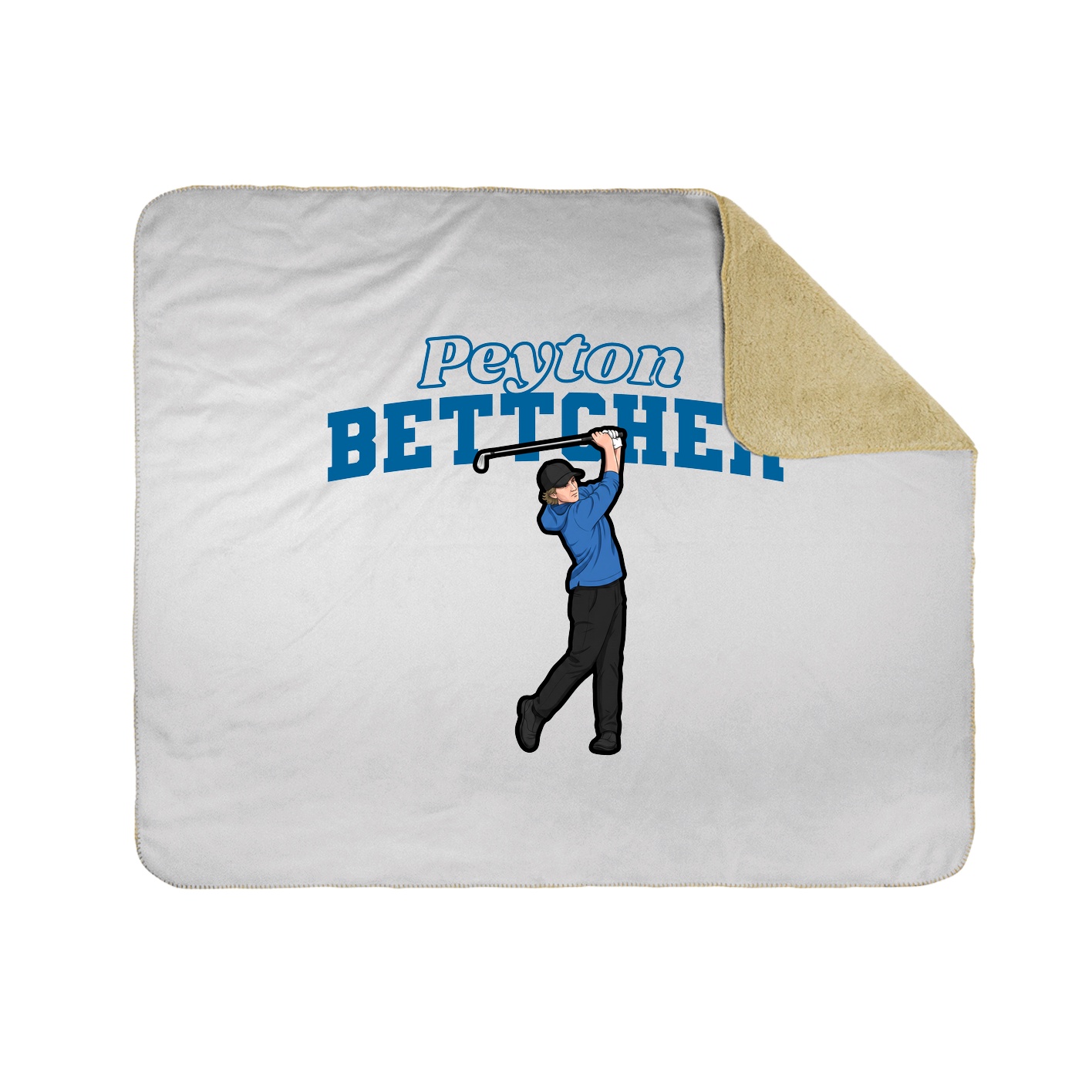 Throw Blanket — Name Arch in White