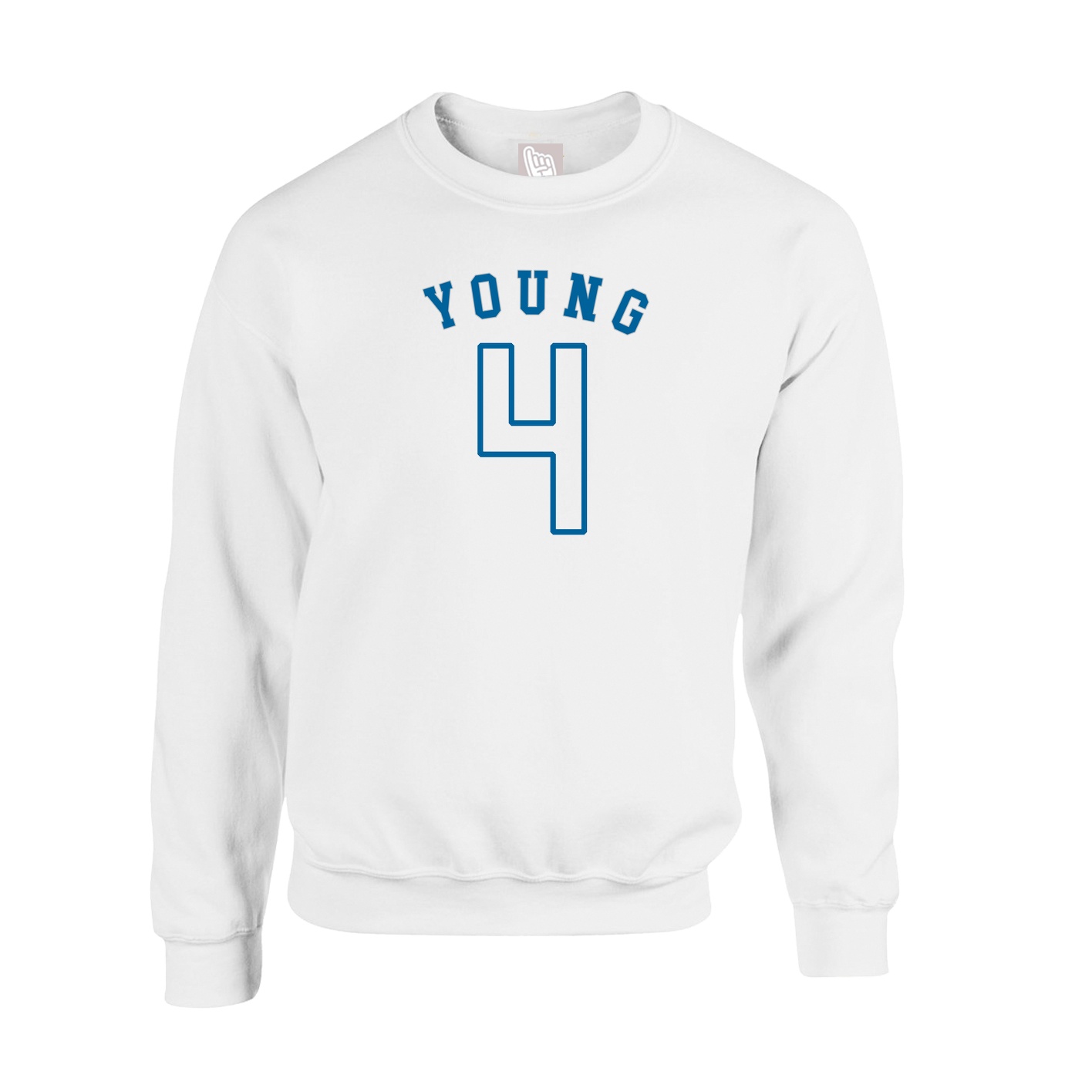 Fleece Crew — Shirsey Arch in White