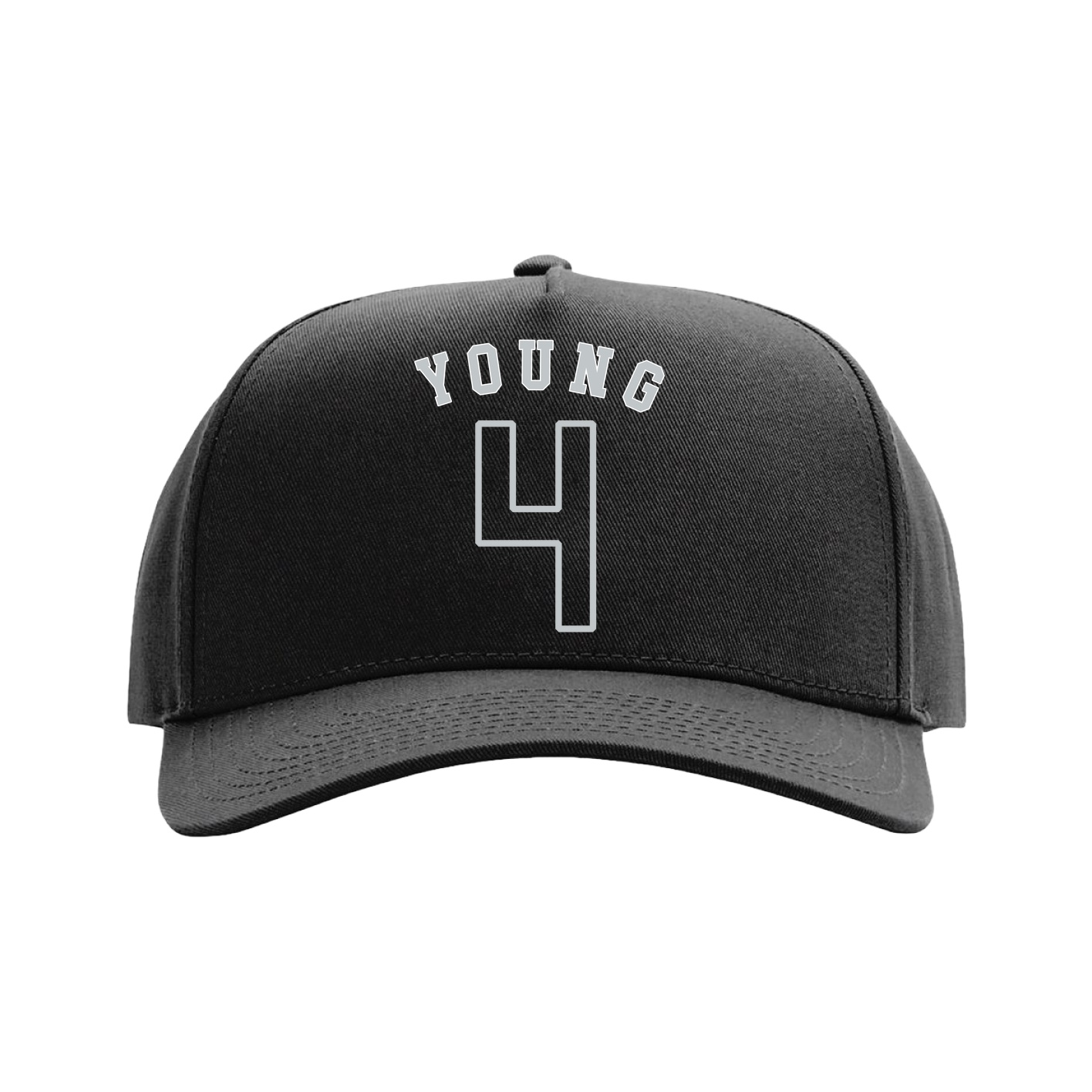 Full Fabric Five-Panel Champ Cap — Shirsey Arch in Black